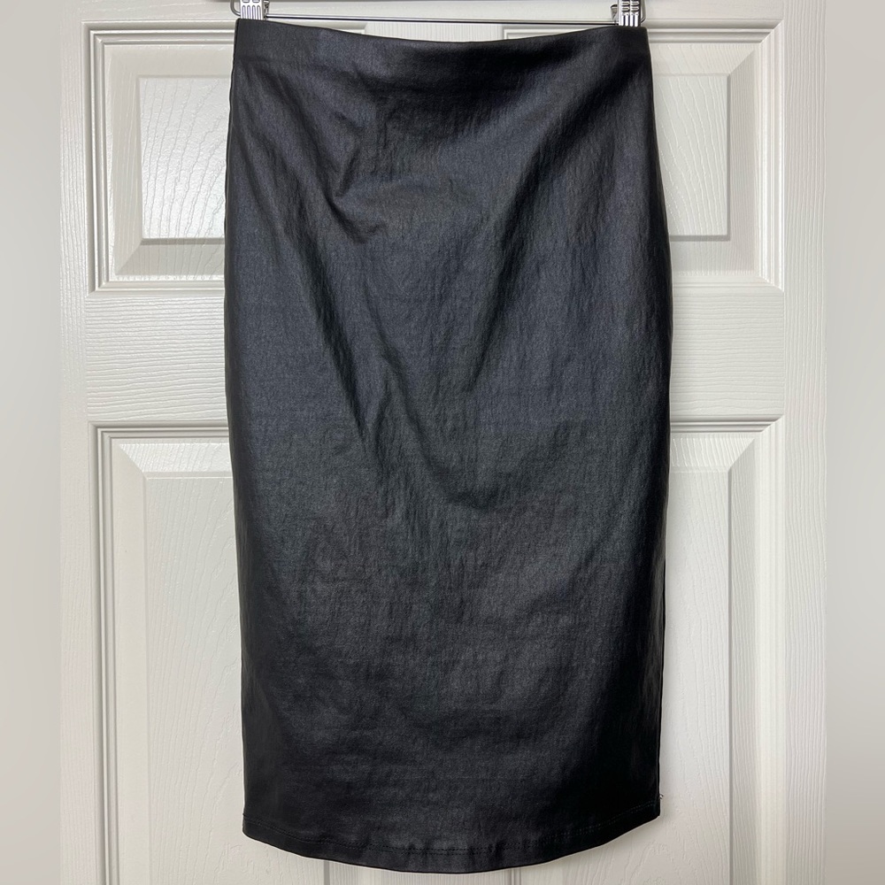 Haute Monde Pencil Skirt Faux Leather